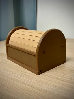 Tambour Box - Chest | Roll top Storage | Organizer 3d model