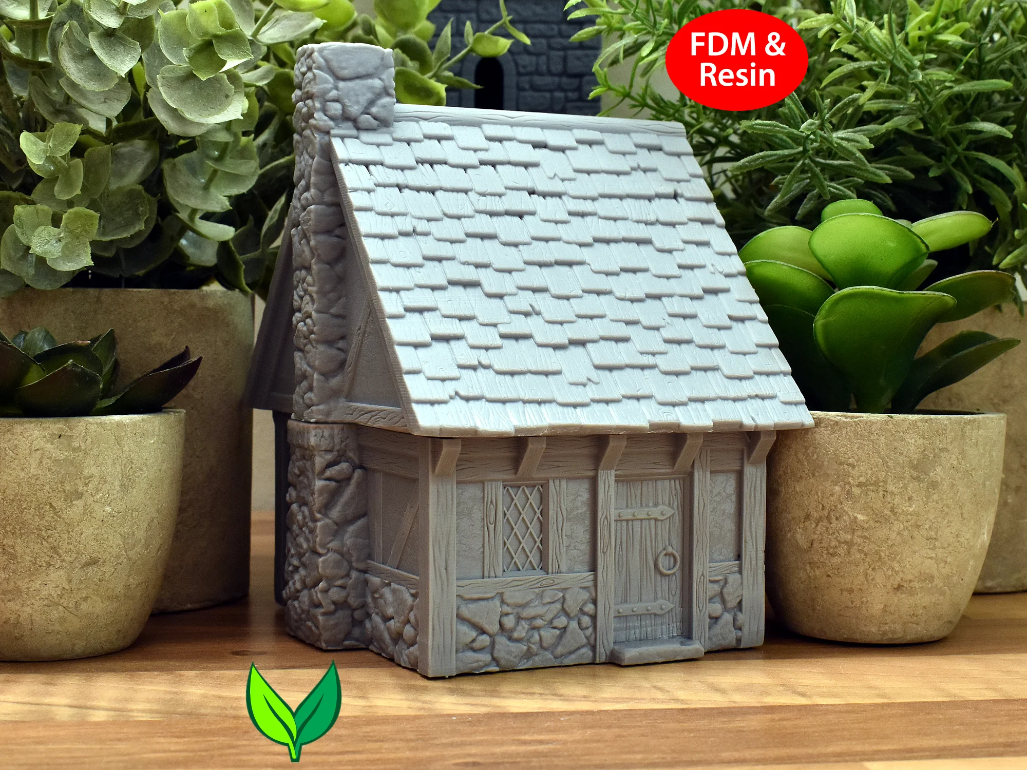 Medieval House / Fantasy Home "Dickens Den" - 28mm Scale 3d model