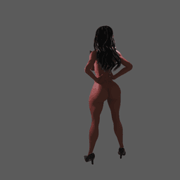 Sylvia Elegant Woman in Flowing Dress v2 3d model