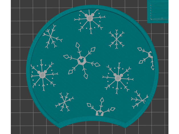 Snowflake Mouse Christmas Disney Ears 3d model
