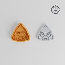 Tear Drop Monster Cutter & Stamp Set, Cookie & Fondant Tools, 6-Piece Bundle, S/M/L Sizes, Cartoon Character Design PRODUCT_3064 3d model