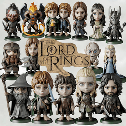 Lord of the Rings STL Files - Frodo Gandalf Aragorn - Fantasy 3D Print Models 3d model