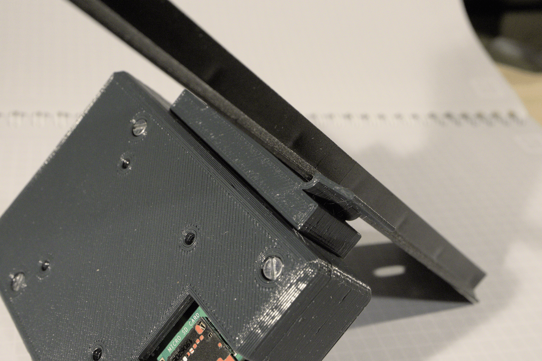 Clip on DIN rail attachment 32mm x8mm M3 3d model