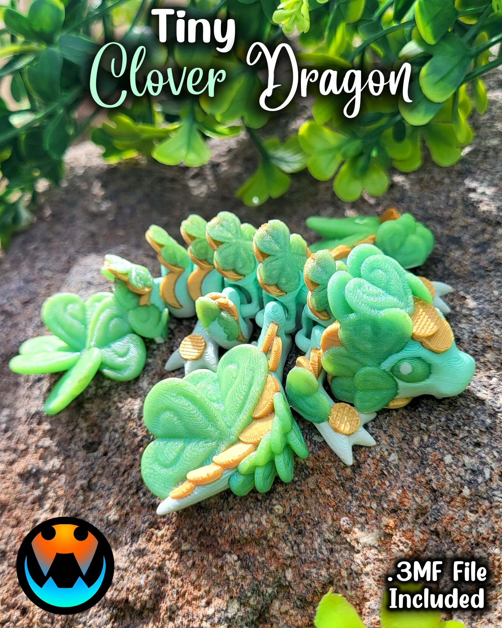 Tiny Clover Dragon 3d model
