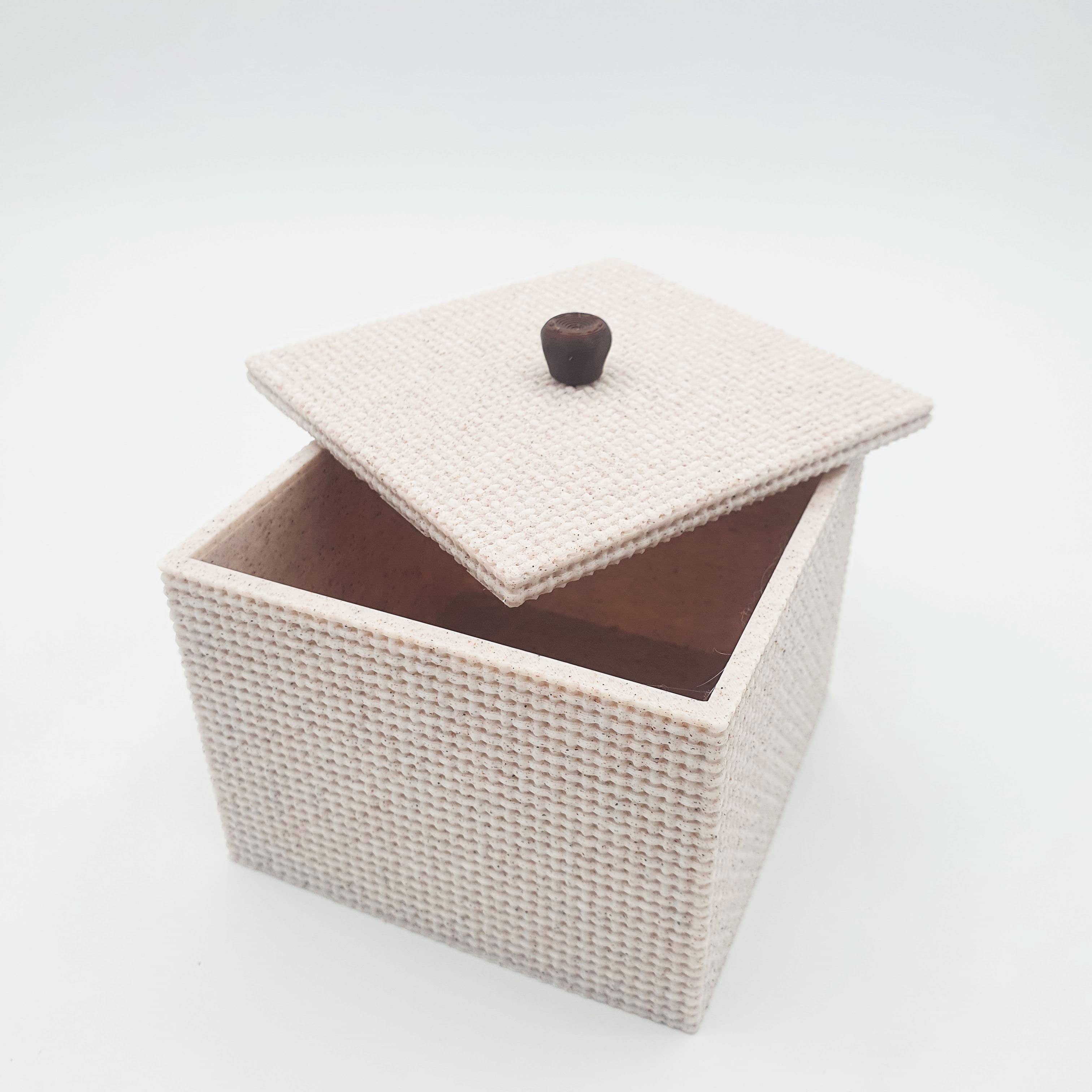 WOVEN BOX CONTAINER DECORATIVE STORAGE 3d model
