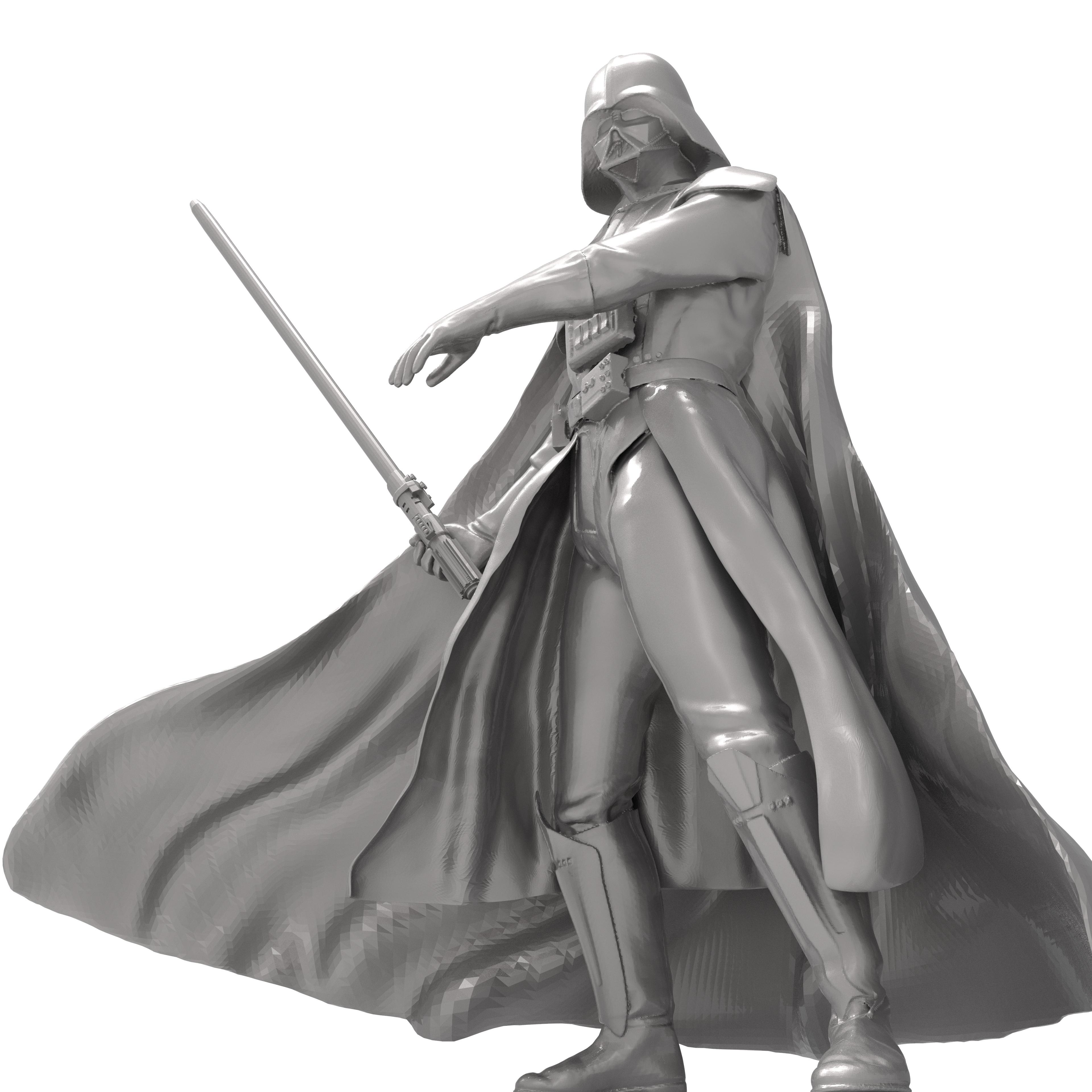 Darth Vader with lightsaber 3d model
