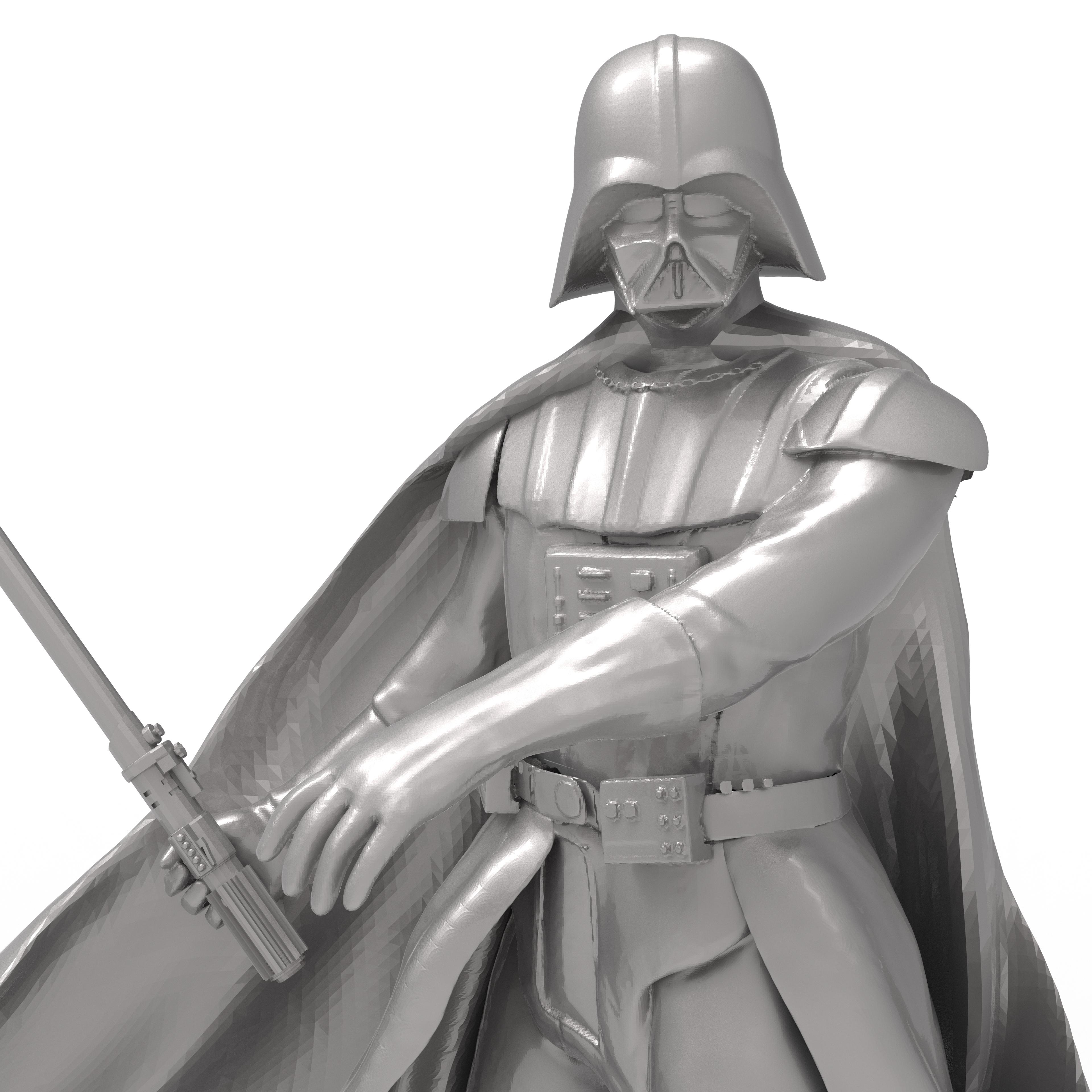 Darth Vader with lightsaber 3d model