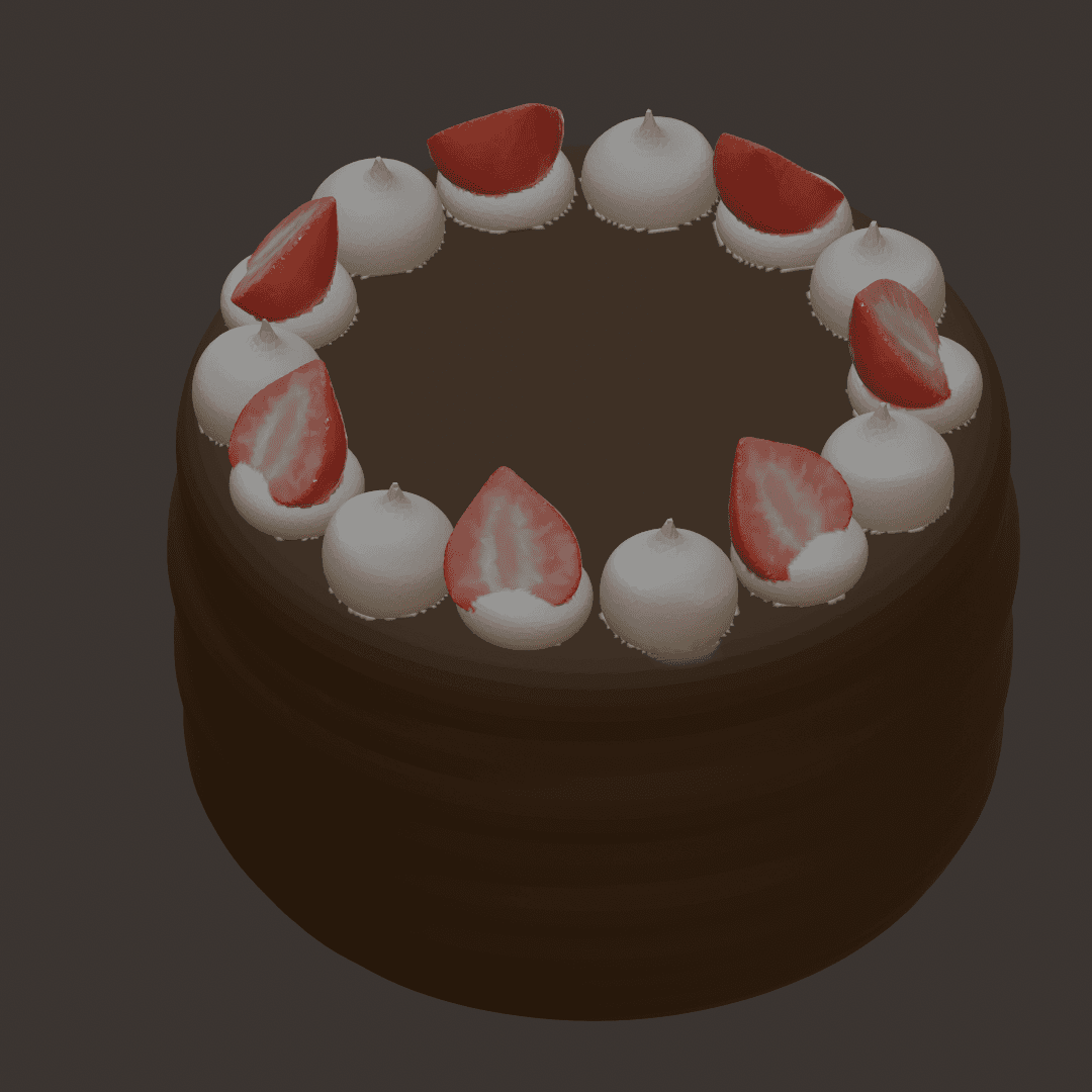 Strawberry Cake  3d model
