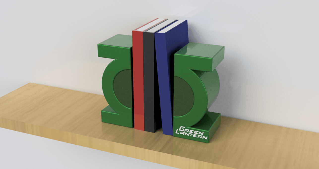 Green Lantern Book Holder Multi Parts 3d model