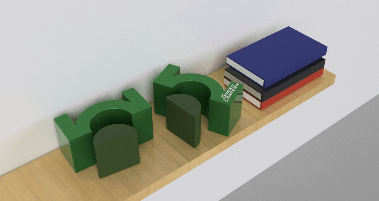 Green Lantern Book Holder Multi Parts 3d model