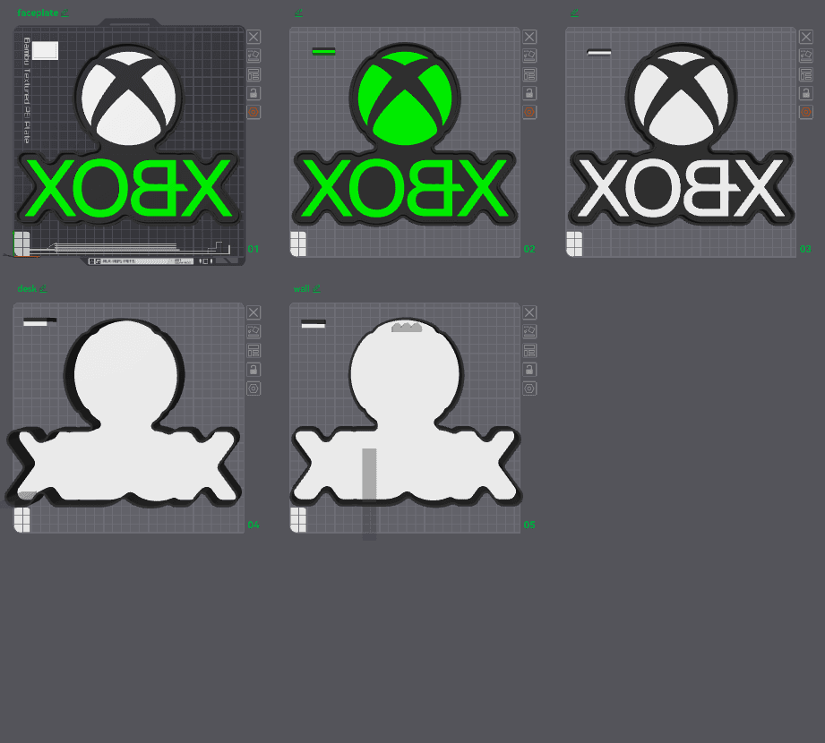 Xbox Remastered Lightbox LED Lamp 3d model