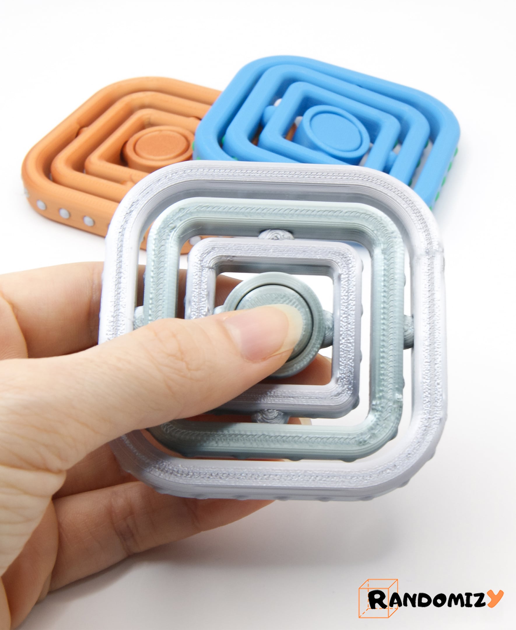 Square Fidget Spinner 3d model