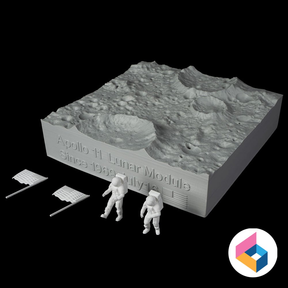 Lunar module display stand 3d model