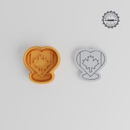 Heart Shape Cutter & Stamp Set, Love Design, Perfect for Cookies & Fondant, Includes 6 Pieces in S/M/L Sizes PRODUCT_5483 3d model