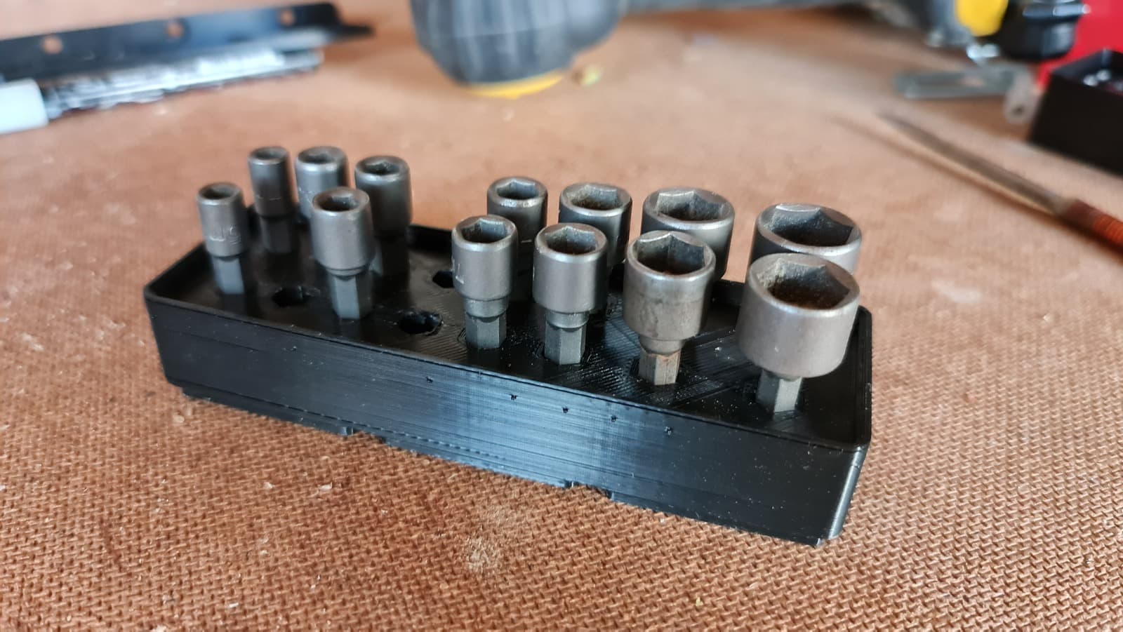 Gridfinity 3x1x2 Hex Socket Set.stl 3d model