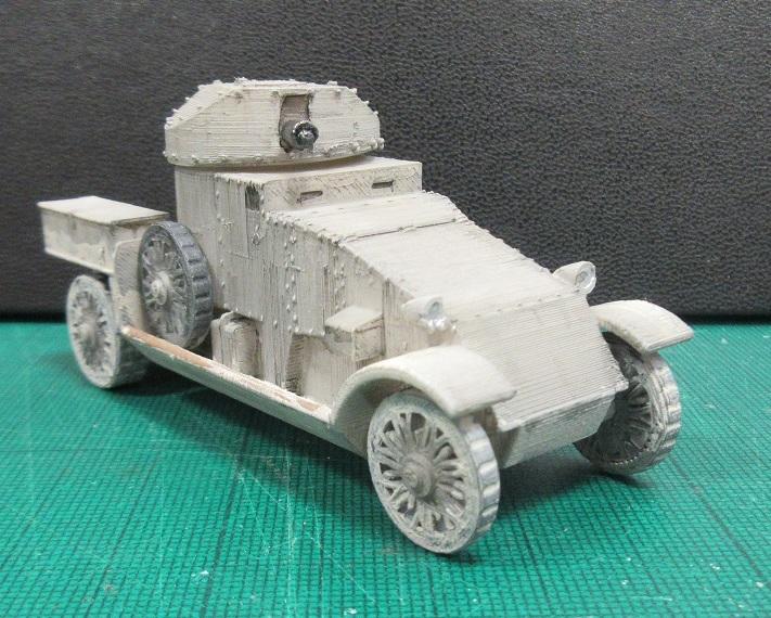 Lanchester Armored car 1/100 scale 3d model