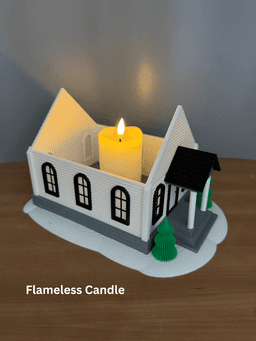 Christmas Village Chapel NO AMS or Glue Needed. 3d model