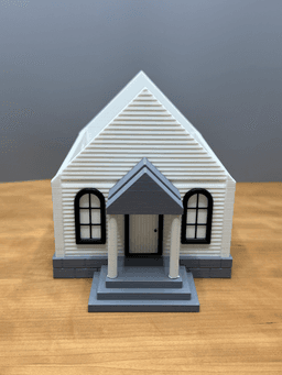Christmas Village Chapel NO AMS or Glue Needed. 3d model
