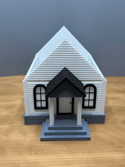 Christmas Village Chapel NO AMS or Glue Needed. 3d model