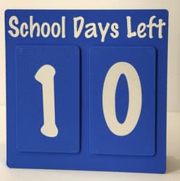 "School Days Left" Magnetic Countdown | Free | R7Makers 3d model