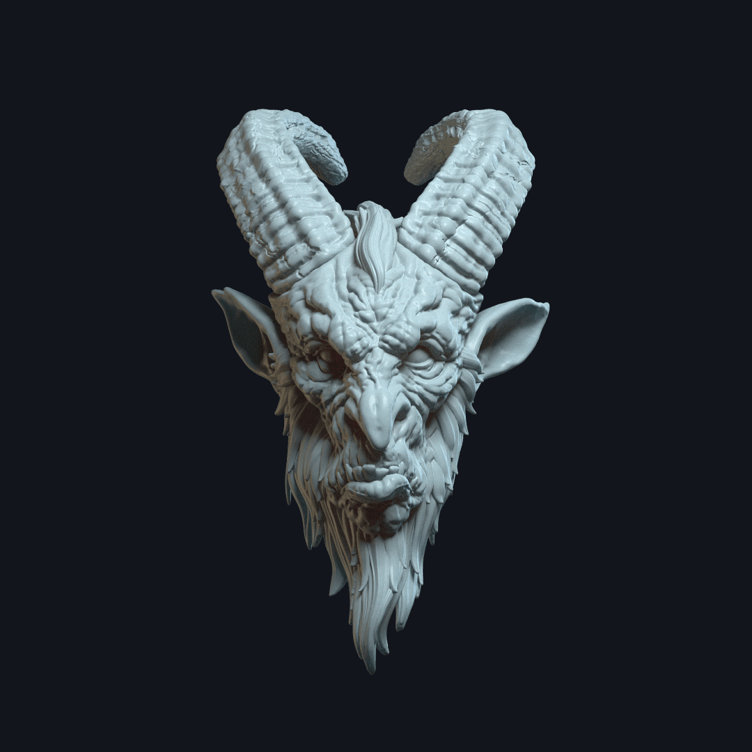 Ballhorn v3 Action Figure Head 3d model