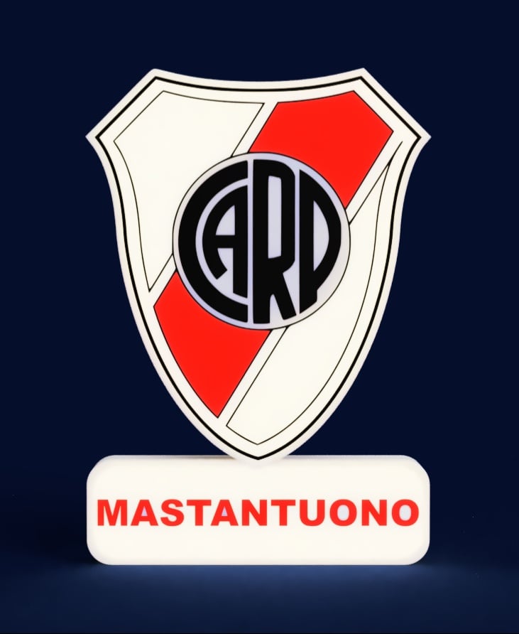River Plate Sign - LED Strip Compatible 3d model