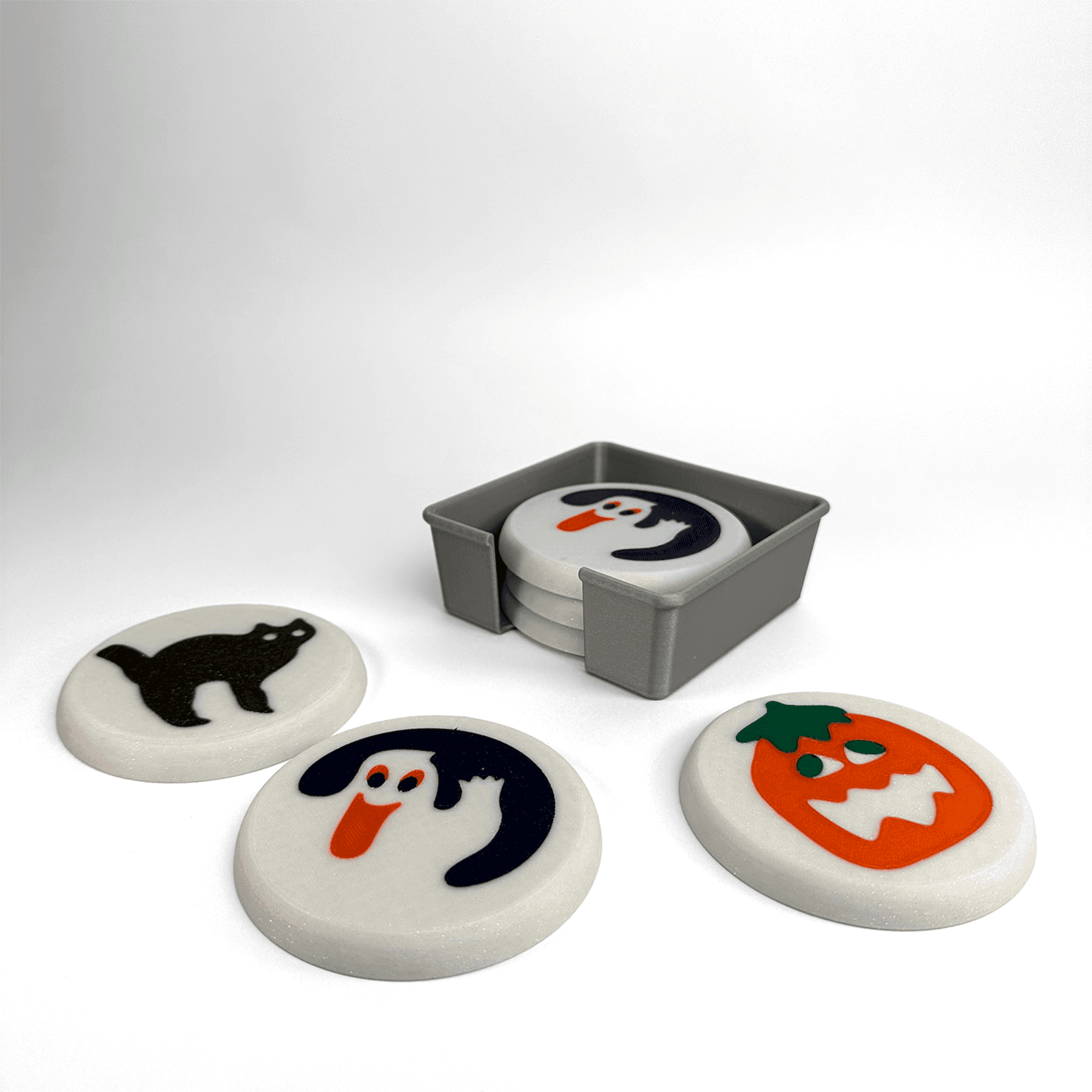 Pillsbury Halloween Cookie Inspired Coasters 3d model