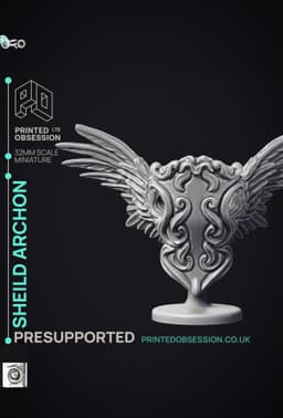 Shield Archon - Celestial Creature - PRESUPPORTED - Heaven Hath No Fury - 32 mm scale 3d model