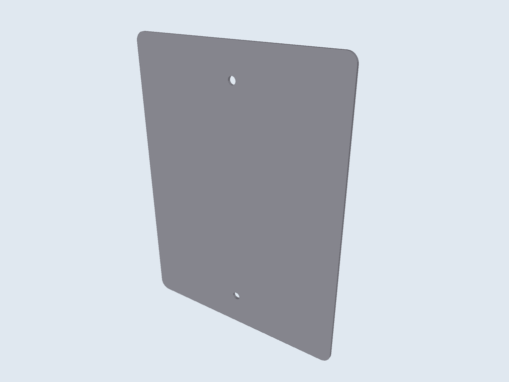 Blank Faceplate for a M&S D3BN Front Door Intercom 3d model