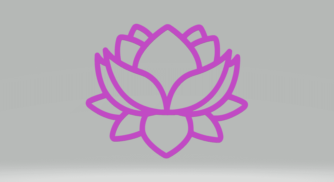 Lotus Flower 2D Art.stl 3d model