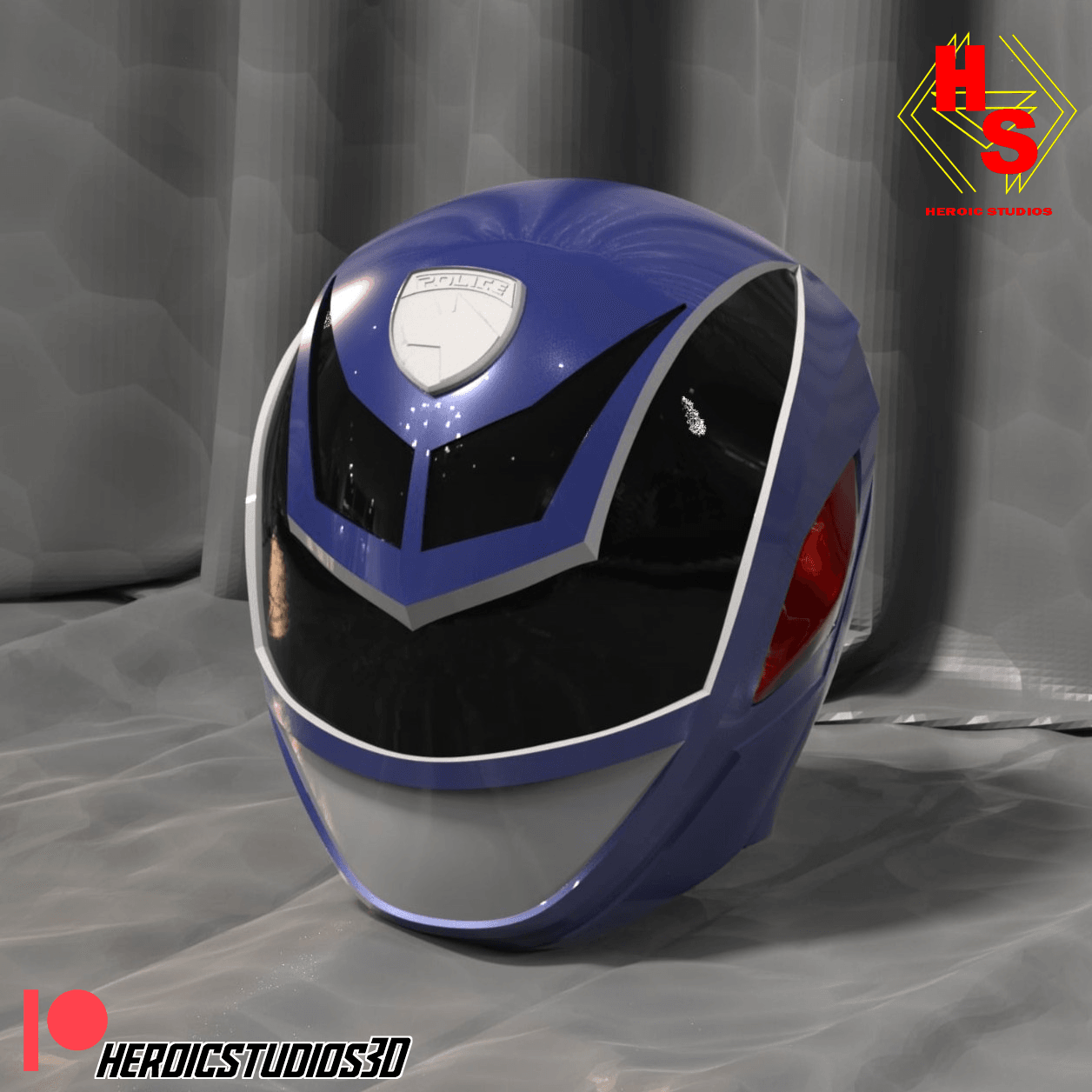 SPD Blue Ranger Helmet 3d model