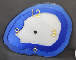 Geode slice clock/ornament 4 - multicolor 3d model