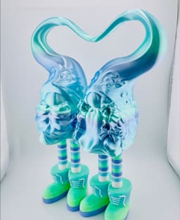 Fancy Long Legs Double Heart Gnomes 3d model