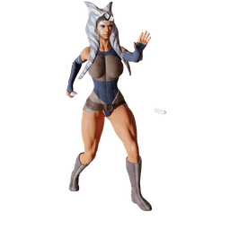 Togruta Warrior Woman – Fantasy Sci-Fi Collectible Figure v2 3d model