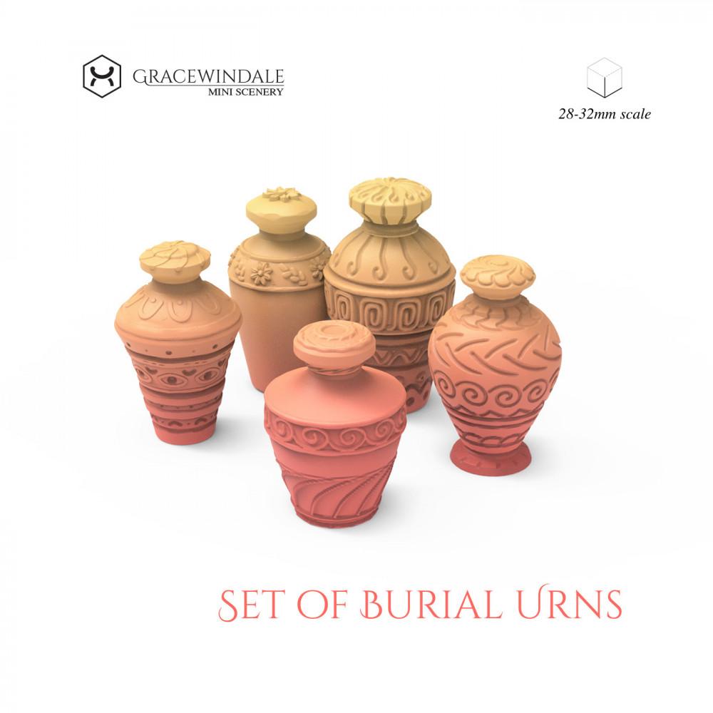 Set of Burial Urns 3d model