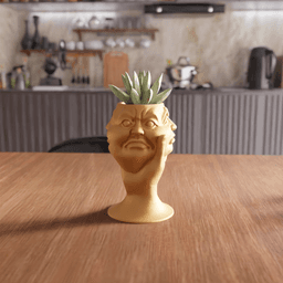 Multi-Face Emotion Planter Statue 3d model