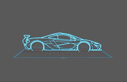 McLaren - P1 GTR Wall Art 3d model