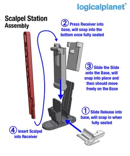 Scalpel Station Widget - with Auto Blade Removal and Capture 3d model