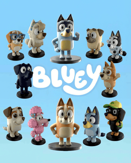 Bluey STL Files - Bluey Bingo Bandit Chilli - Kids Show 3D Print Models 3d model