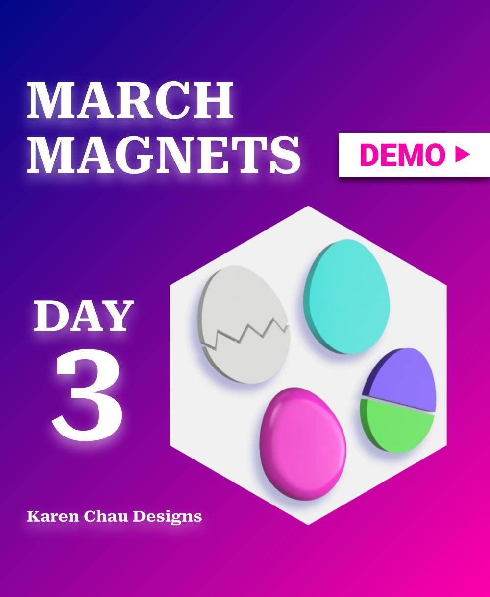 March Magnets - Day 3 #marchmagnets | Easter Eggs 3d model