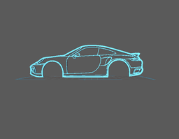 Porsche - Carrera 911 Wall Art 3d model