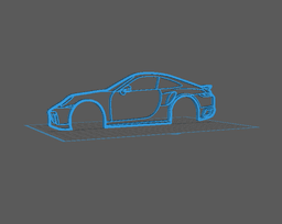 Porsche - Carrera 911 Wall Art 3d model