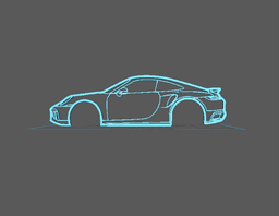 Porsche - Carrera 911 Wall Art 3d model