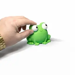 CUTE FROG WITH ROTATING EYES (NO AMS) / CUTE GROG SCULPTURE / BUDDY / FROGS / SHLEFDECOR 3d model
