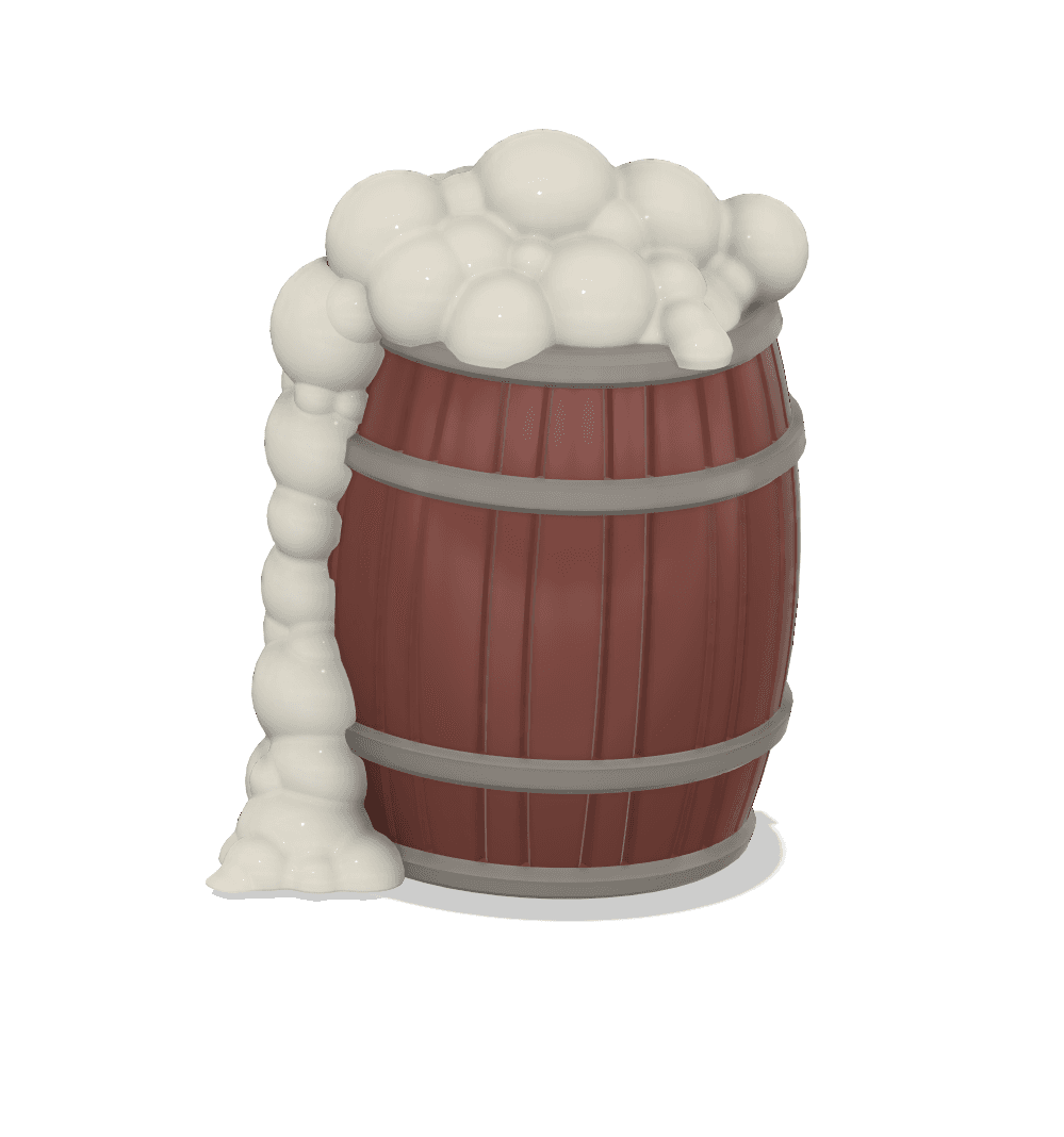 Root BEER Foam Lid! - Big Barrel add-on or Can Cups! 3d model