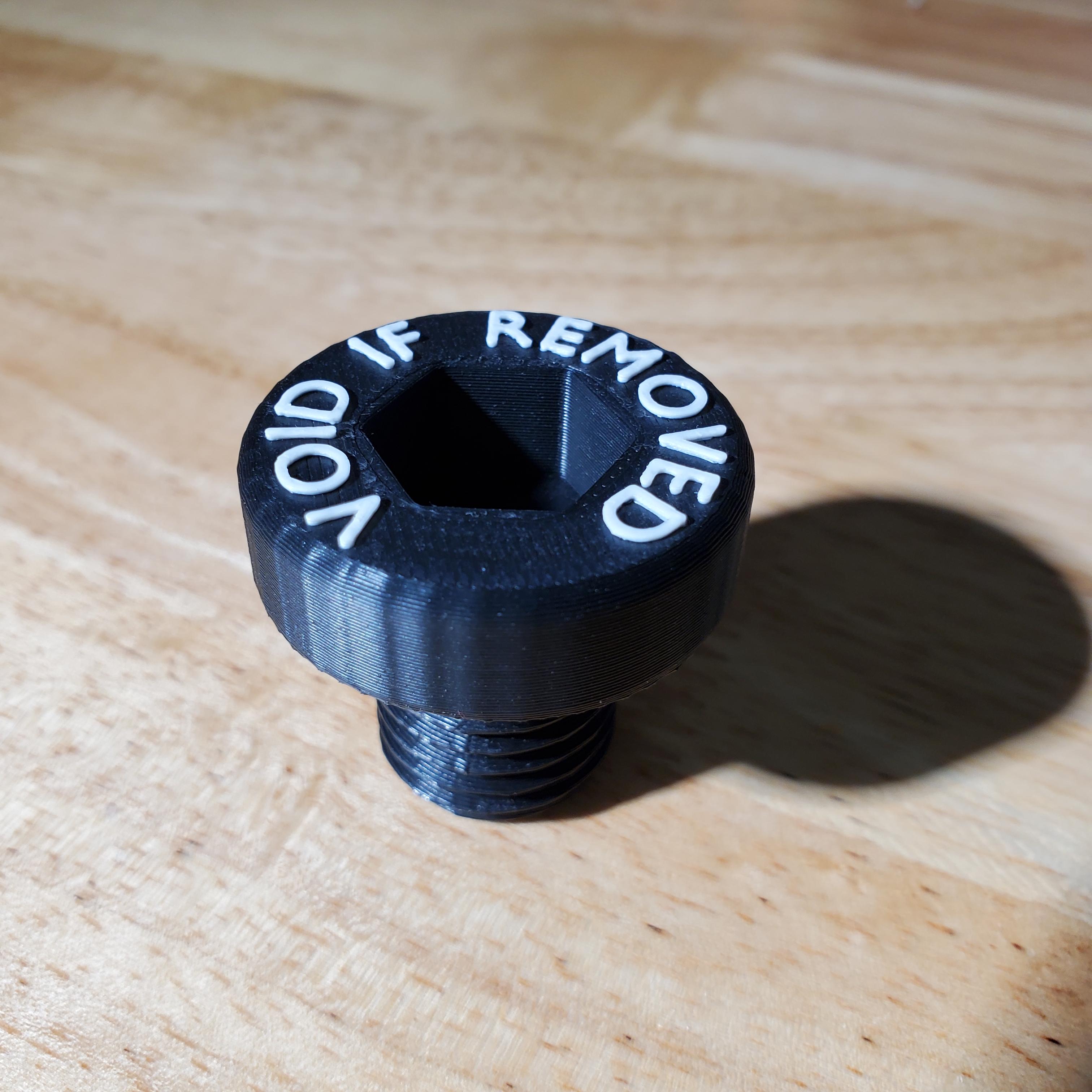 "Void if Removed" warranty indicator screw 3d model