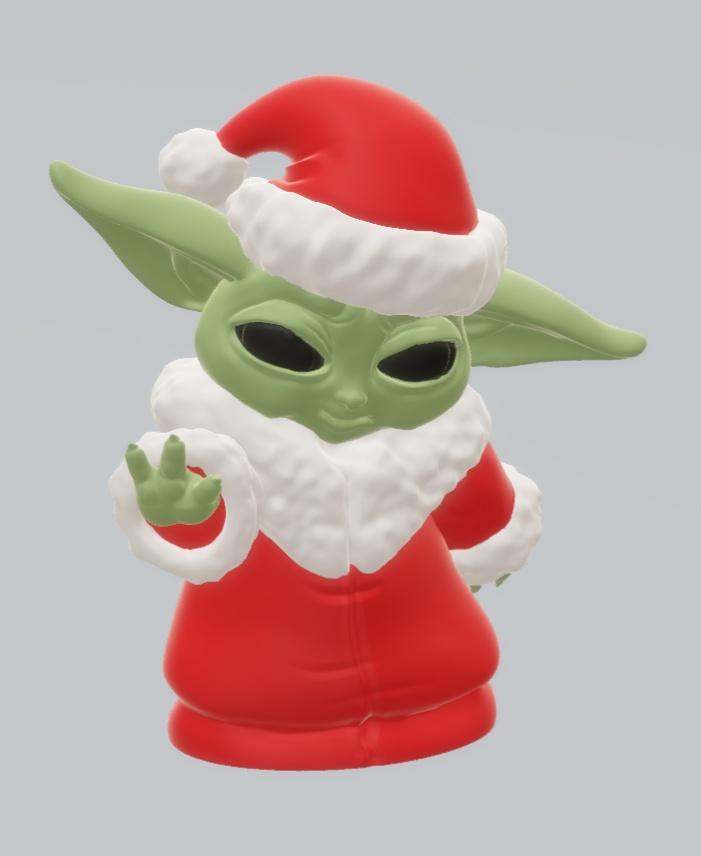 Baby Yoda Xmas - Star Wars - Fan Art - Xmas Baby Yoda - 3d model