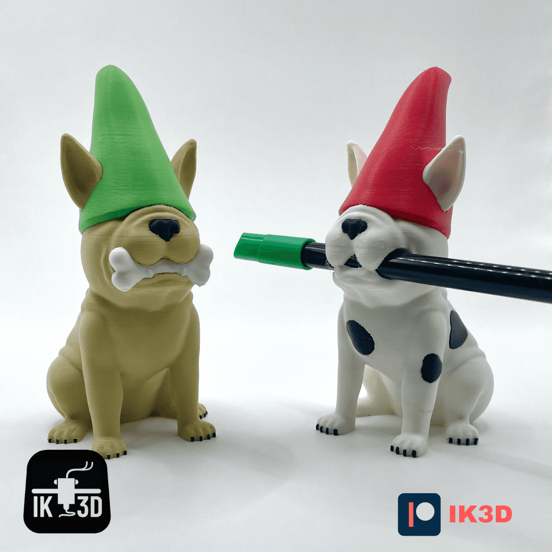 Dog With Gnome Hat Figurine / Pencil Holder / 3MF Included 3d model