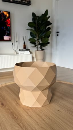 Polygon hiding double bowl 3d model