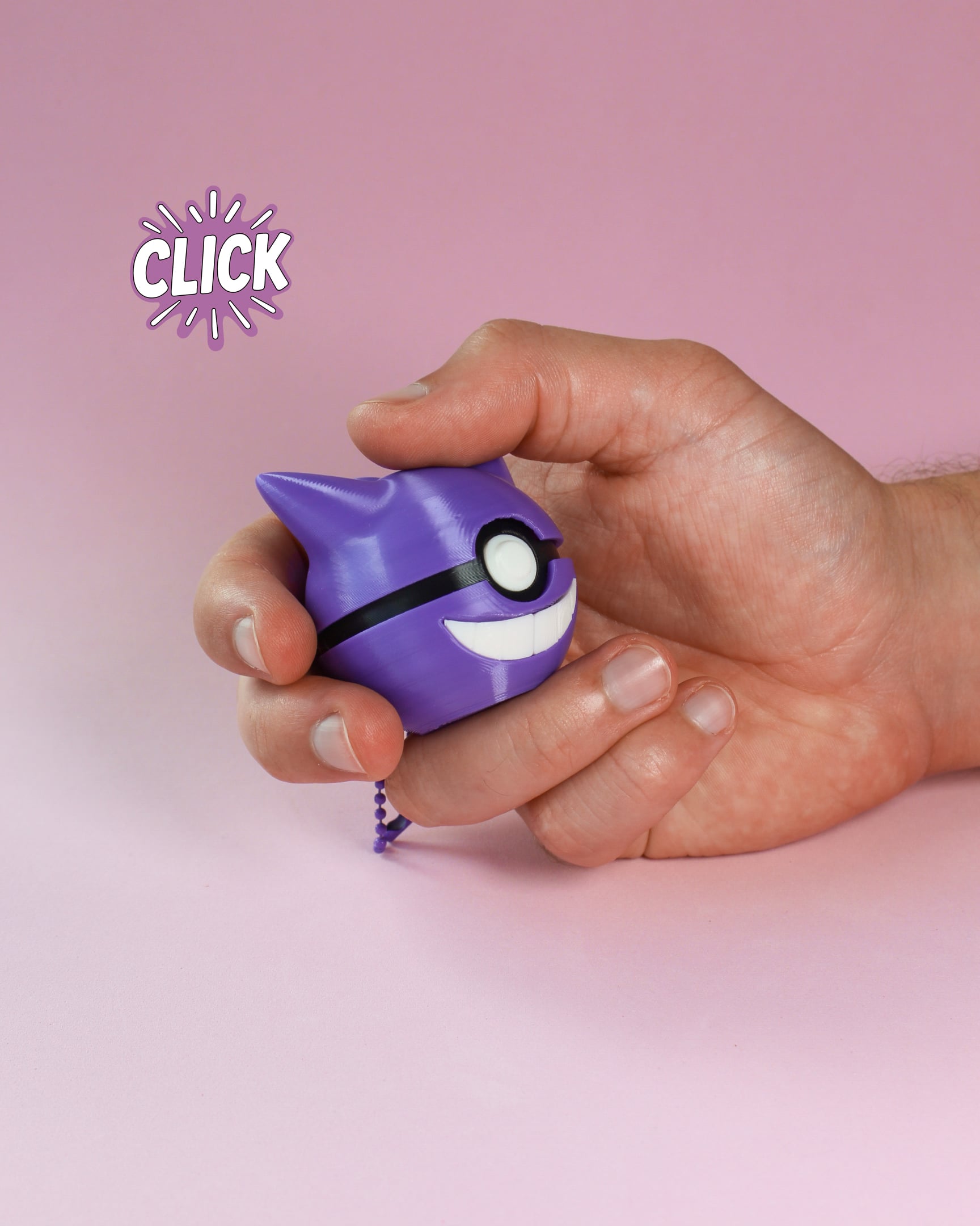 Gengar Ball Fidget Clicker Keychain 3d model